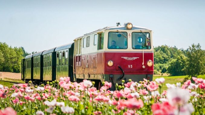 Waldviertelbahn - Nostalgiegarnitur mit Diesellok