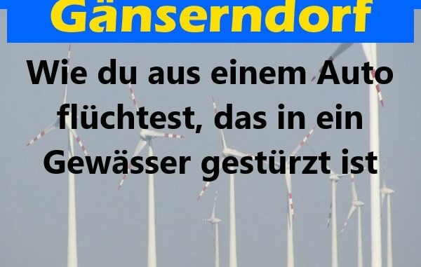 Wie du aus einem Auto flüchtest, das in ein Gewässer gestürzt ist