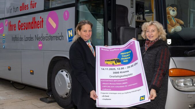 NÖ Impfbus tourt ab 13. November durch das Land