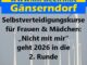 Selbstverteidigungskurse für Frauen & Mädchen: „Nicht mit mir“ geht 2026 in die 2. Runde