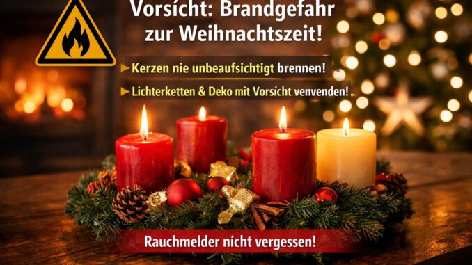 Brandgefahr zur Weihnachtszeit – So bleibt dein Zuhause sicher
