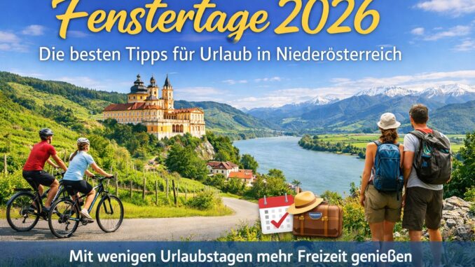 Fenstertage 2026 - Die besten Tipps für Urlaub in Niederösterreich