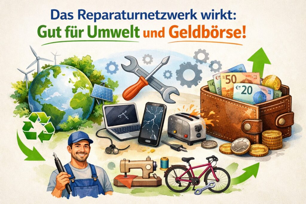 Das Reparaturnetzwerk wirkt: Gut für Umwelt und Geldbörse!